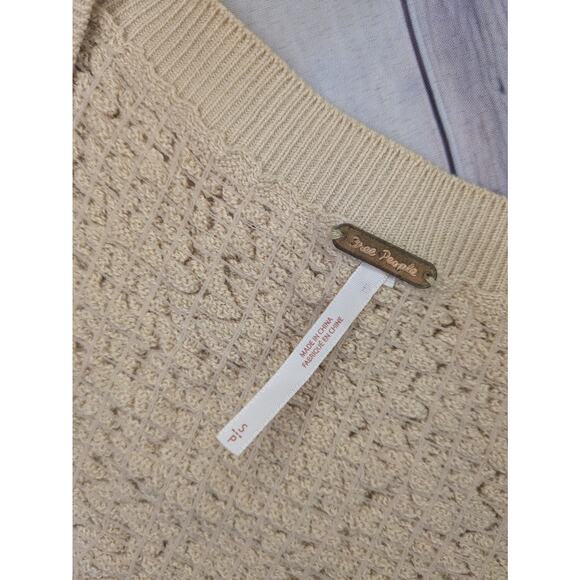 Free People Rosehip Cardi In Rose Water Cropped Top Size S - Picture 5 of 8